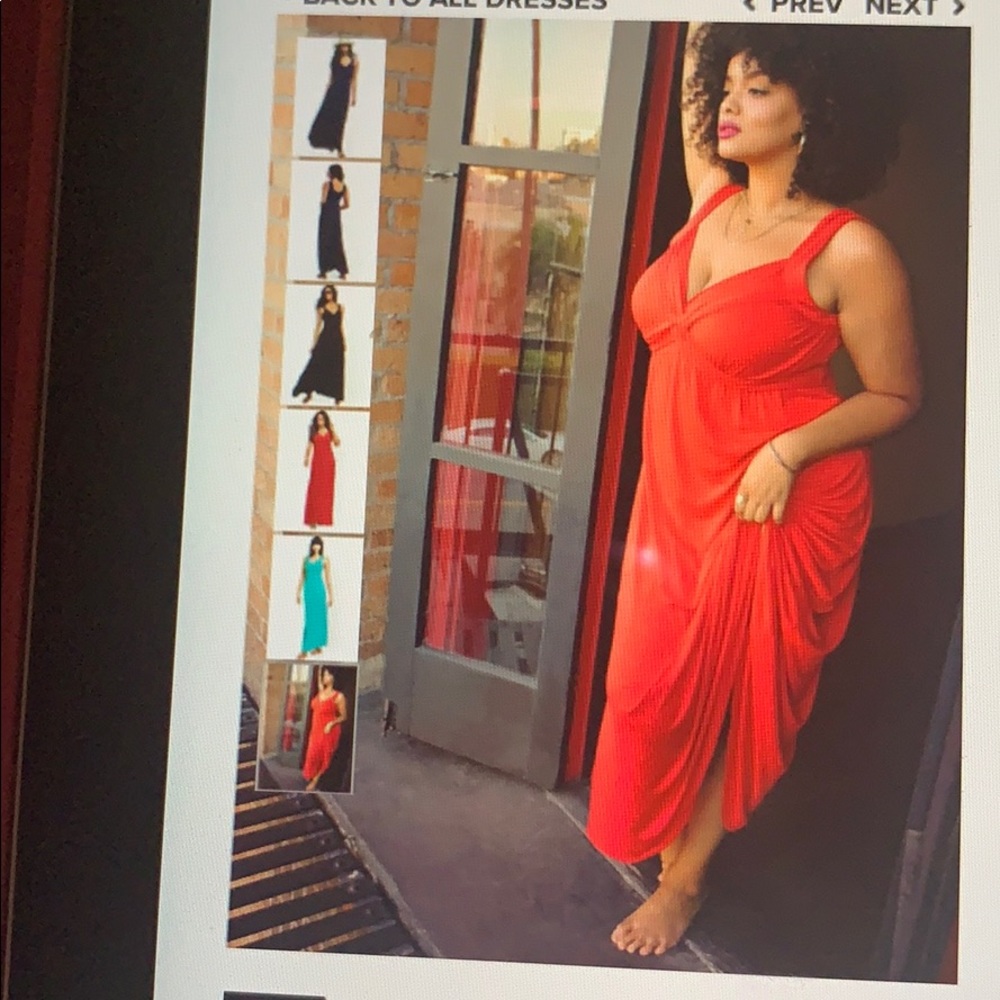 (2) NWT Goddess Maxi dresses w/criss cross front - Picture 3 of 3